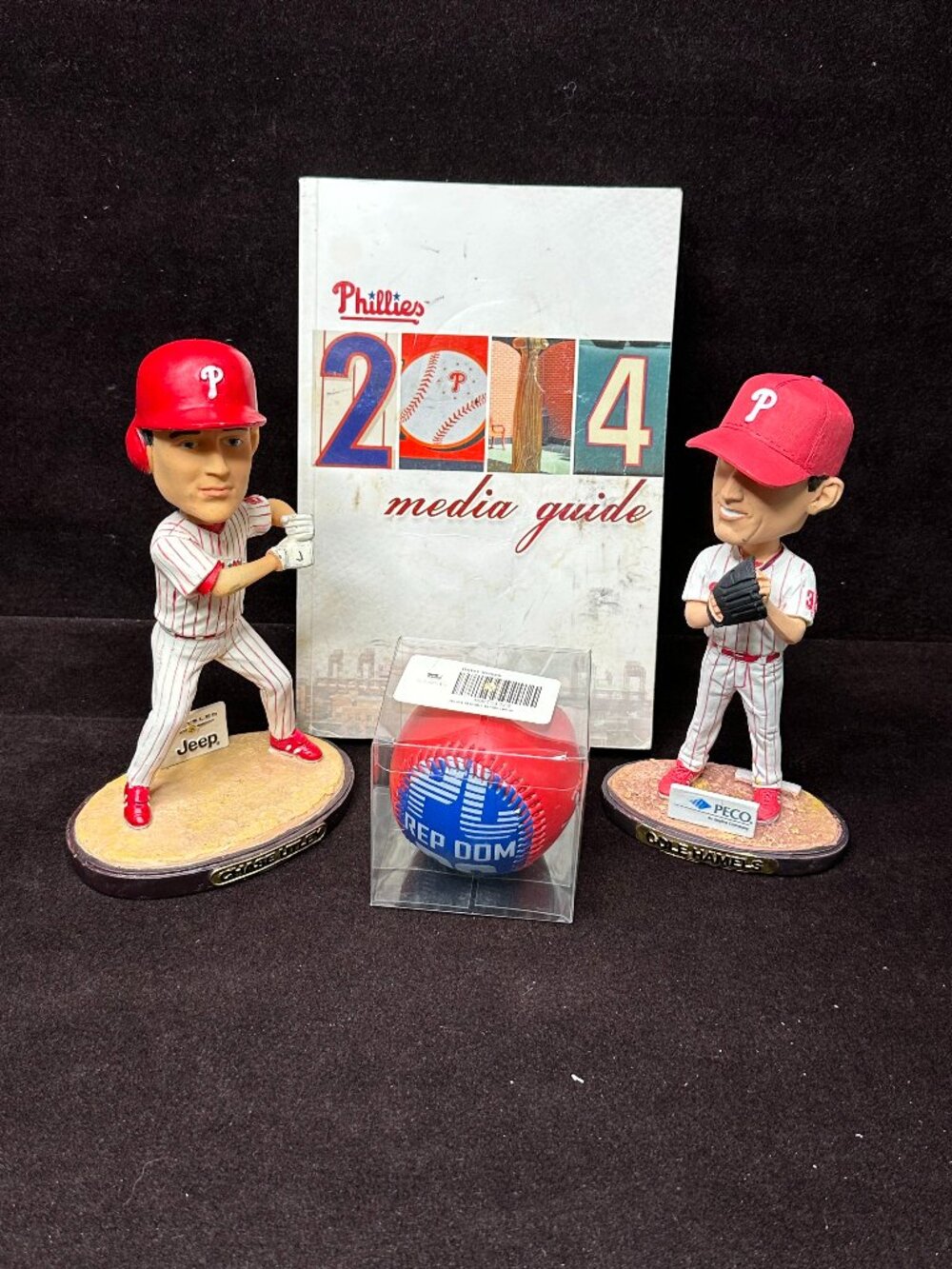 Vintage Philadelphia Phillies SGA Lot - Chase Utley & Cole Hamels Bobbleheads +
